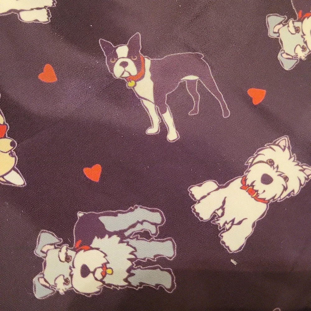 Marc Tetro Black Packing Cubes with Dog Print And Hearts Te